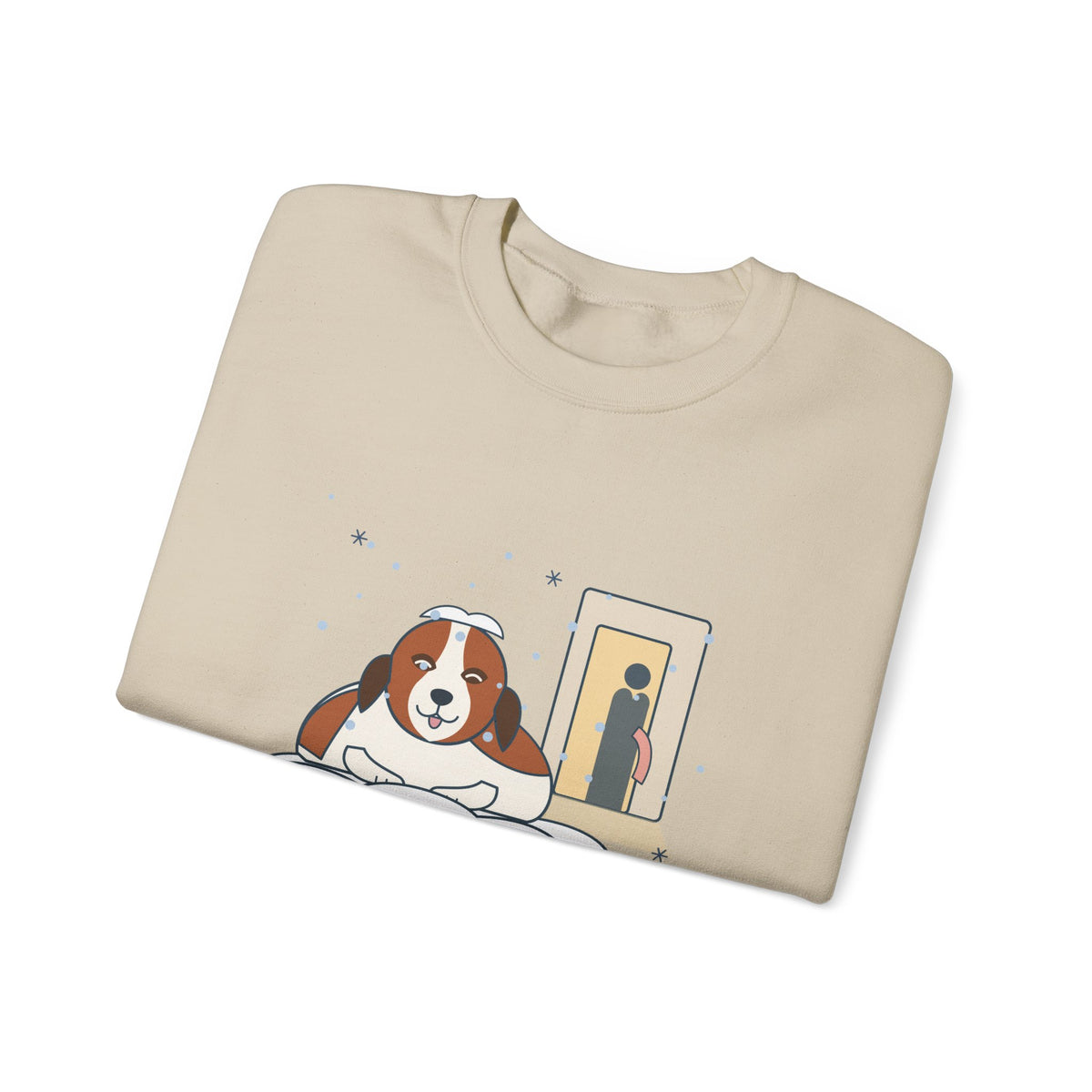 Saint Bernard Winter Crewneck Sweatshirt - Inside Dog Until the First Big Snow Big Dog Gift