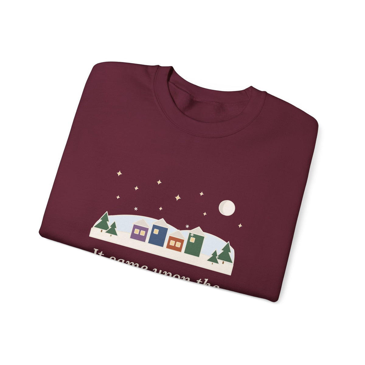 It Came Upon the Midnight Clear Sweatshirt, Christmas Sears Quote Crewneck with Clear Midnight