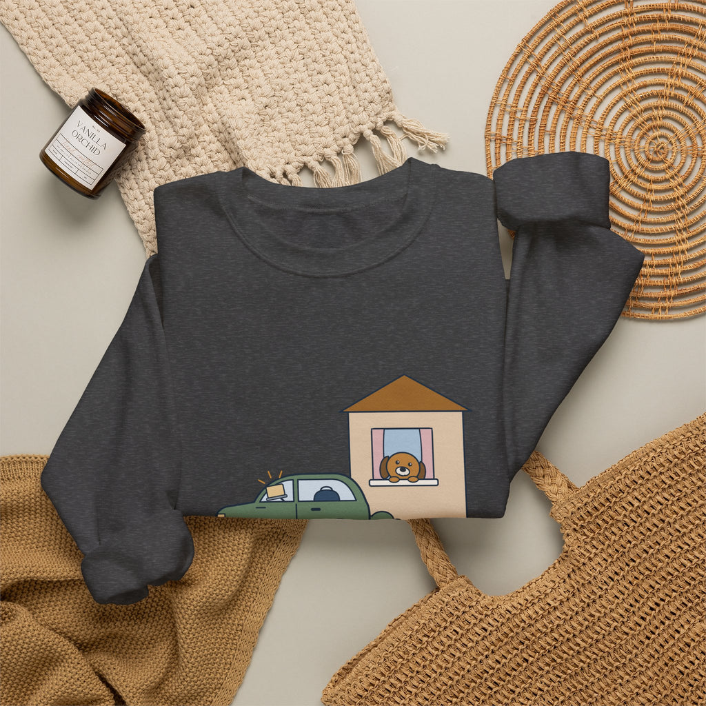 Home Health Nurse Crewneck Sweatshirt - Charting from the Driveway Visiting Nurse Gift