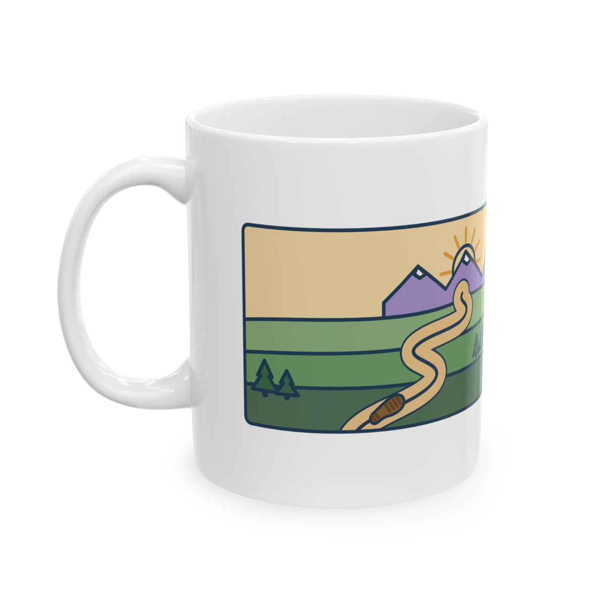 A Journey of a Thousand Miles Begins With a Single Step Mug, Wisdom Proverb Coffee Mug 11oz, Winding Road