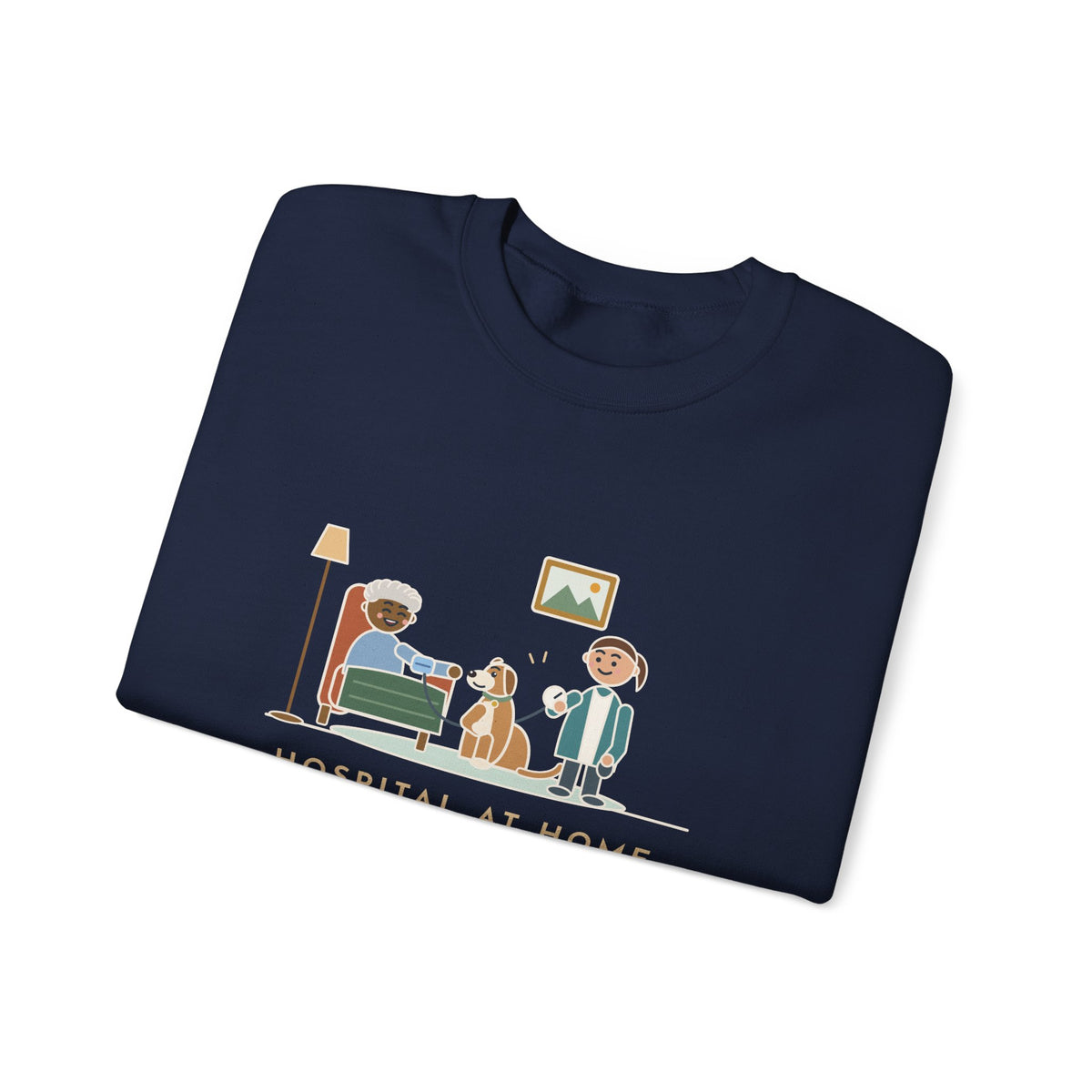 At-Home Care Nurse Crewneck Sweatshirt - The Dog Sat In on Every Vitals Check
