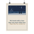 Poe Quote Poster, A Love That Was More Than Love, Love Moonlit Shore Wall Art