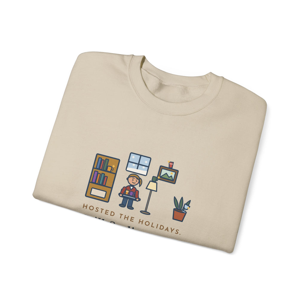 Holiday Host Sweatshirt, Hosted the Holidays, Still Finding Cups in Strange Places in January, Funny Cup Hunt Crewneck