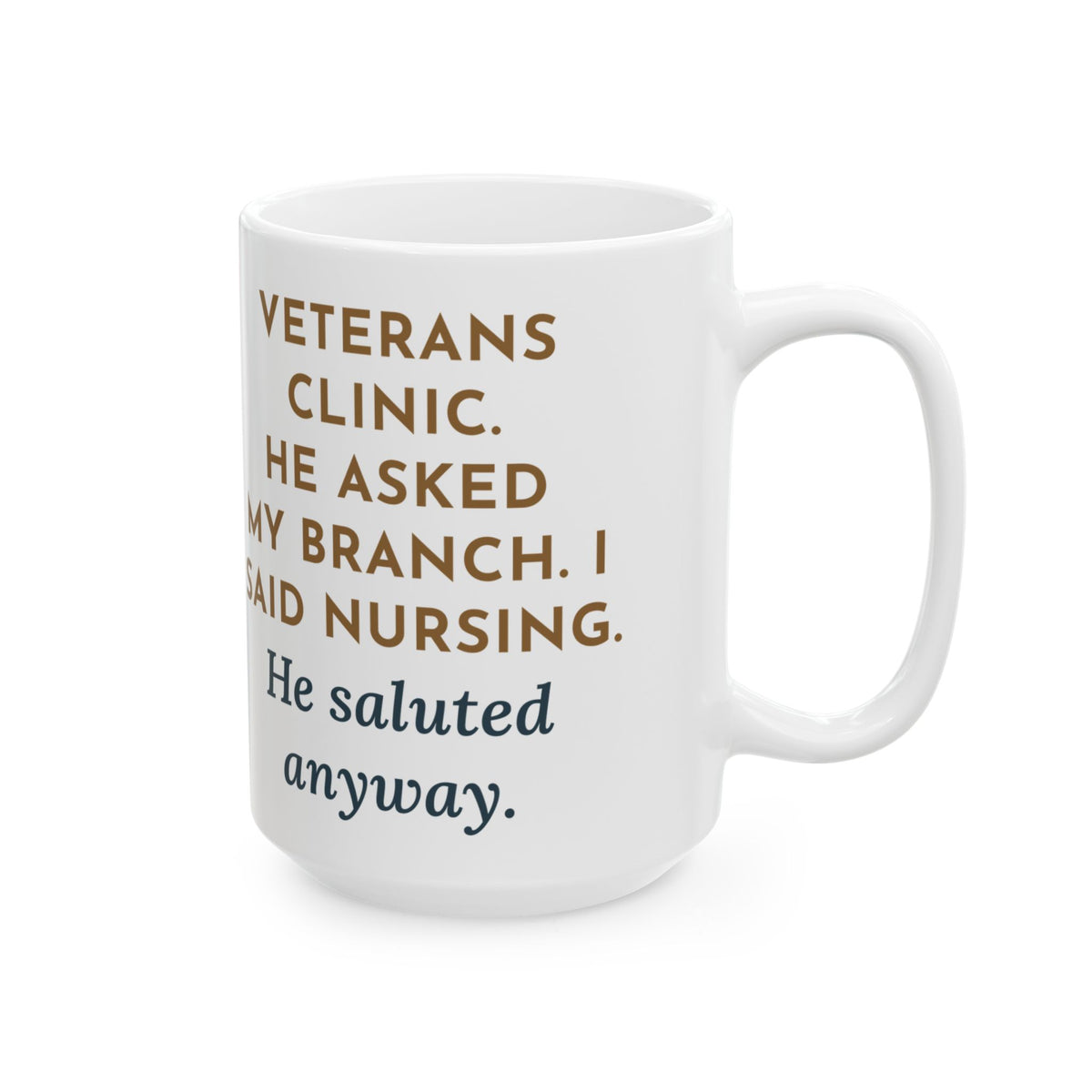 Large Veterans Clinic Nurse Mug 15oz - Branch: Nursing