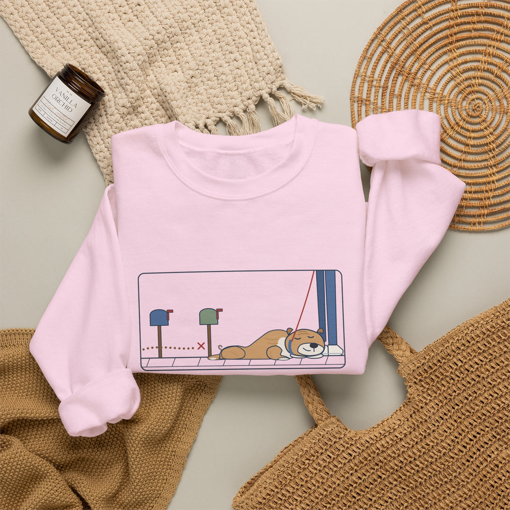 Bulldog-Type Dog Crewneck Sweatshirt - Walk Ended at the Second Mailbox. Bulldog Owner Gift