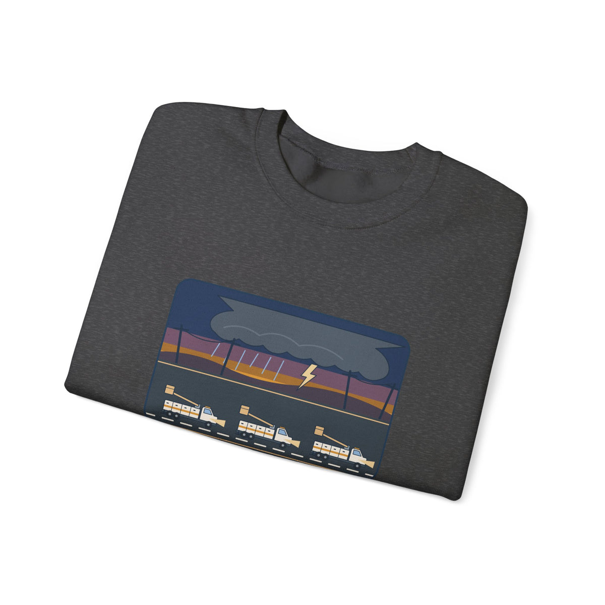 Lineworker Crewneck Sweatshirt - Mutual Aid. Any State. Any Storm. Gift