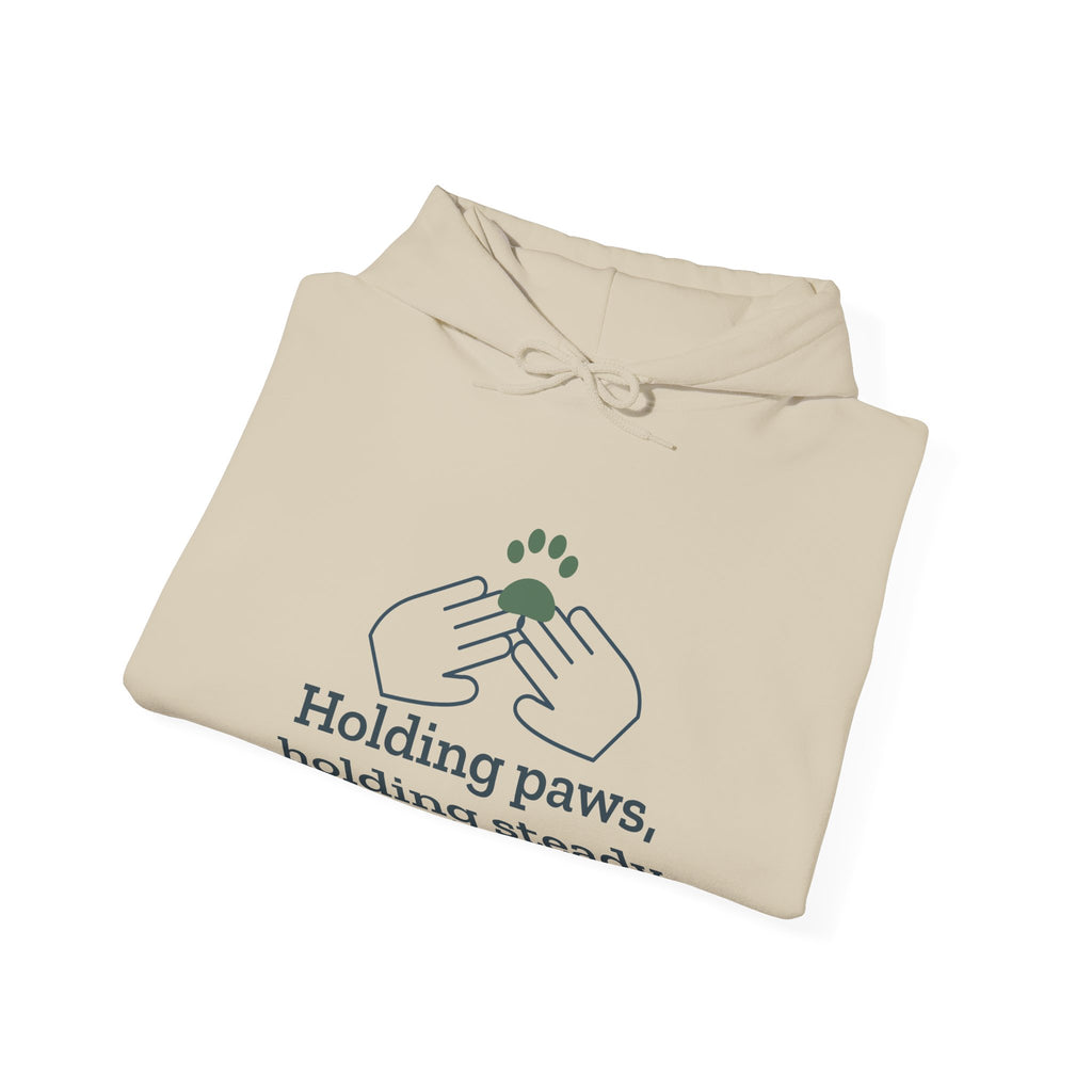 Vet Tech Hoodie - Holding Paws, Holding Steady Veterinary Technician Hooded Sweatshirt