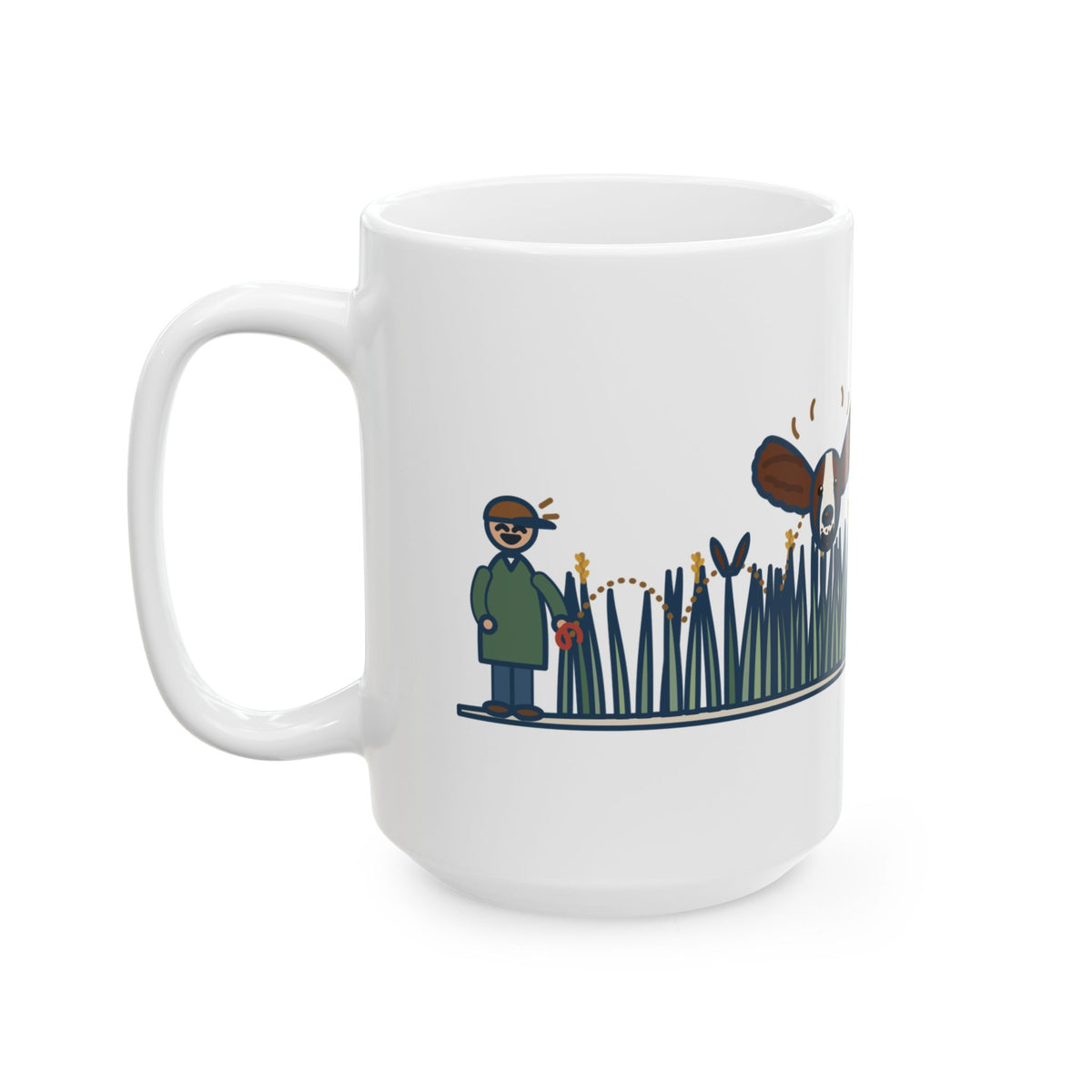 Large 15oz English Springer Spaniel Mug - Ears Above the Tall Grass Spaniel Gift