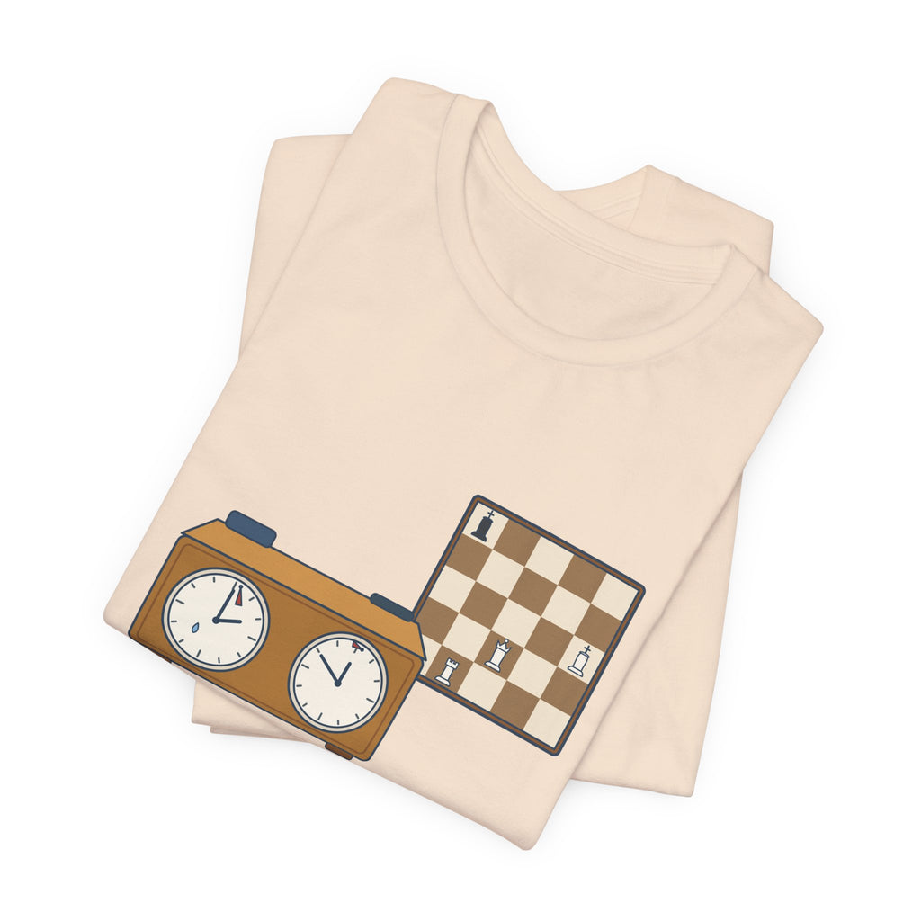 Chess T-Shirt - Winning Position. Flag Fell. Funny Blitz Chess Clock Tee