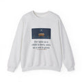 For Unto Us a Child Is Born Sweatshirt, Christmas Isaiah 9:6 Quote Crewneck with Empty Manger Star