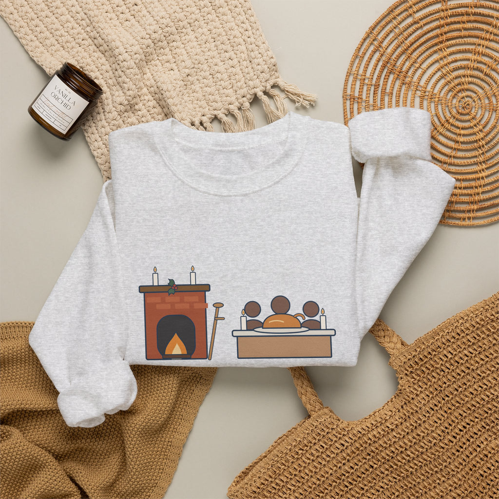 God Bless Us Every One Sweatshirt, Christmas Dickens Quote Crewneck with Hearth and Goose