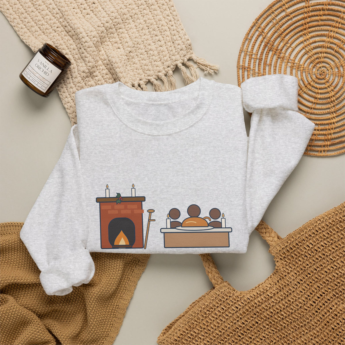 God Bless Us Every One Sweatshirt, Christmas Dickens Quote Crewneck with Hearth and Goose