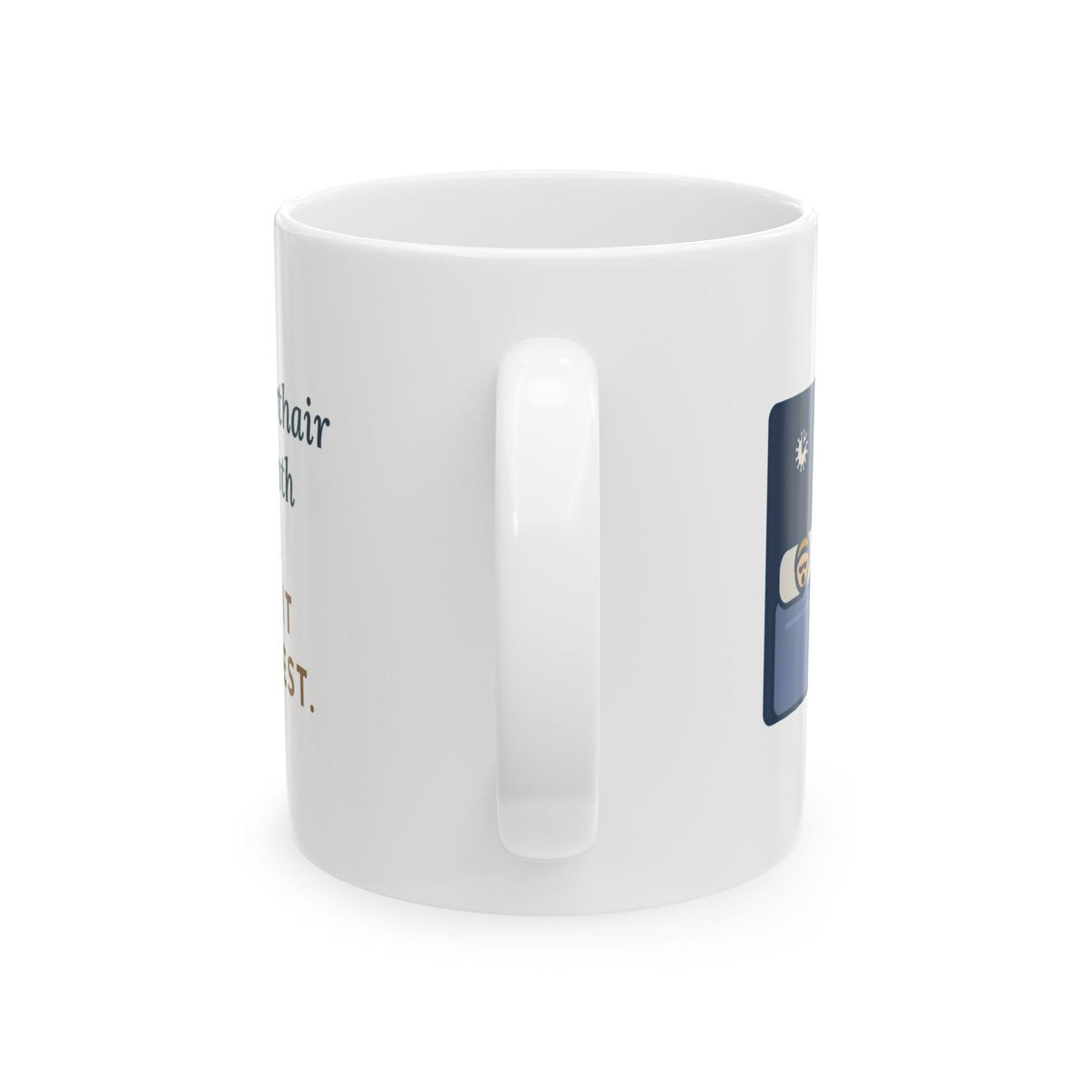 American Shorthair Cat Mug 11oz - Moth on My Chest at 2 a.m. Funny Cat Coffee Mug