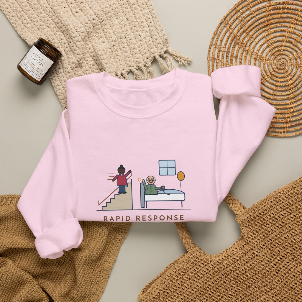 Rapid Response Nurse Crewneck Sweatshirt - Three Flights of Stairs for a Friendly Hello