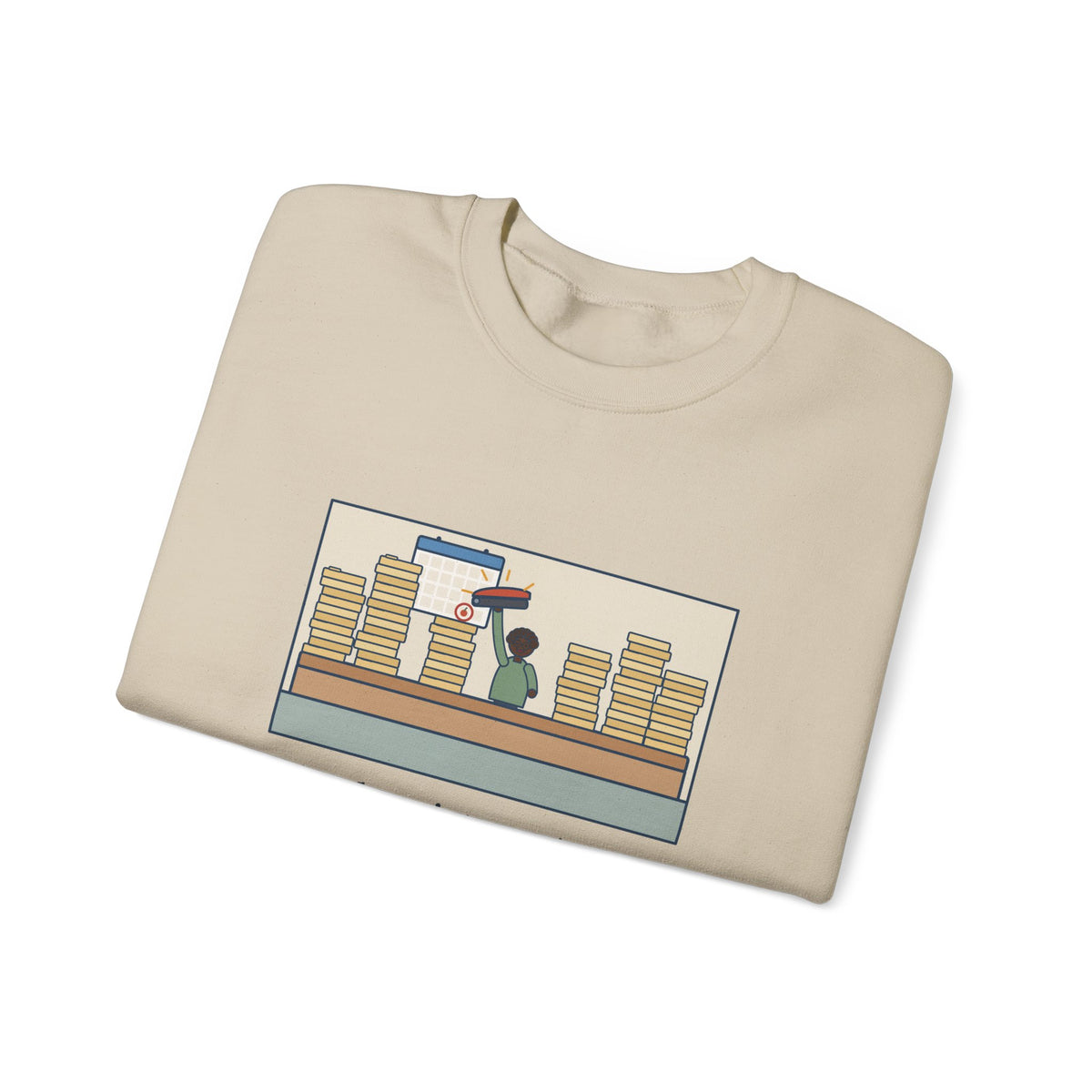School Registrar Sweatshirt, August, Three Hundred Enrollment Forms and One Stapler, Funny Front Office Crewneck
