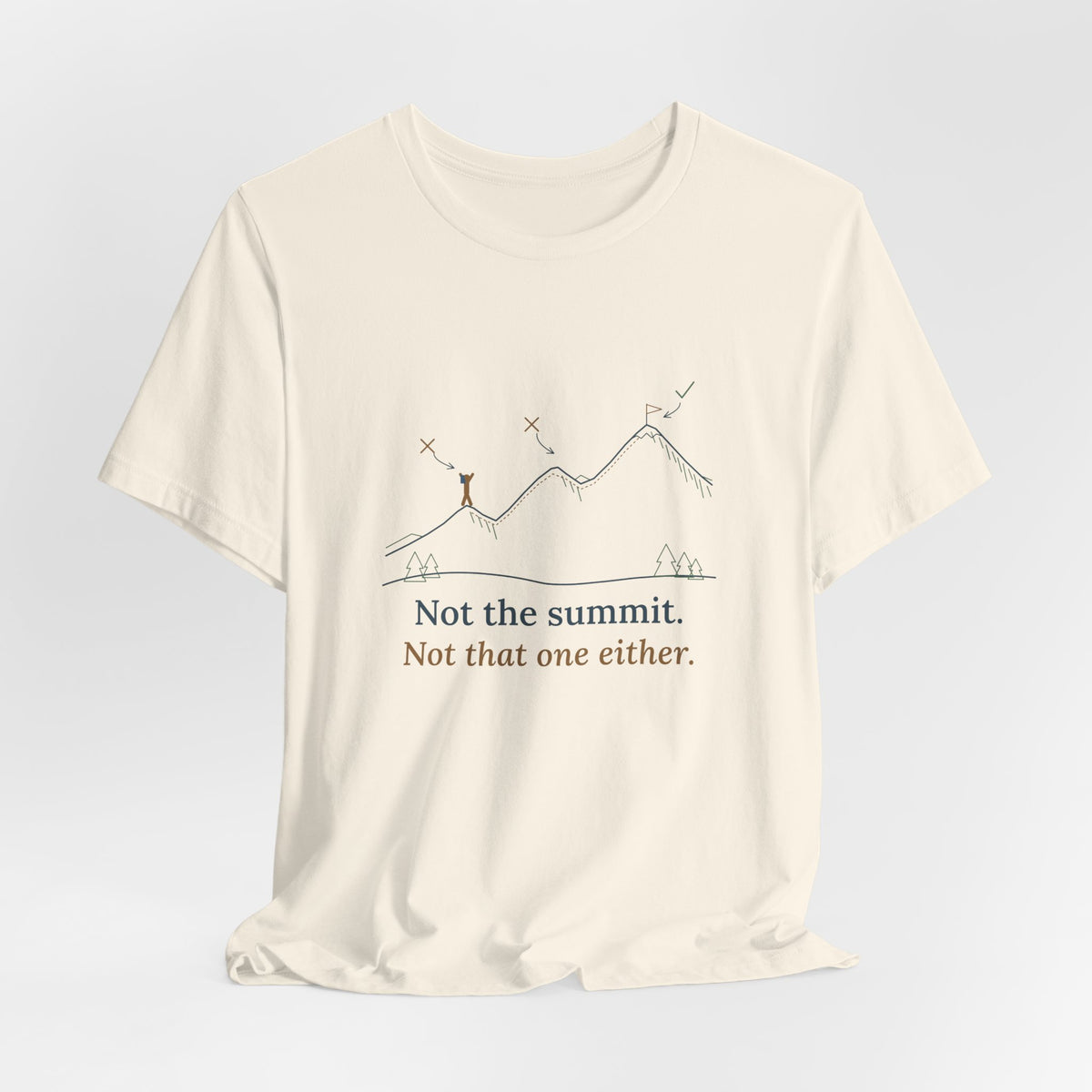Colorado 14ers T-Shirt - Not the Summit. Not That One Either. Funny Hiking Tee