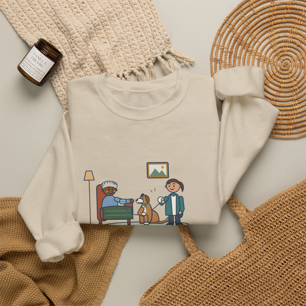 At-Home Care Nurse Crewneck Sweatshirt - The Dog Sat In on Every Vitals Check