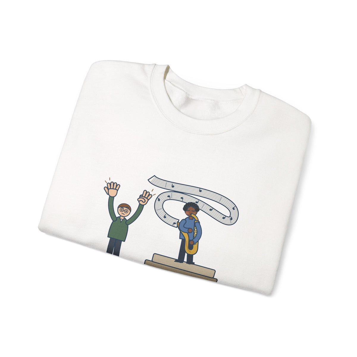 School Jazz Band Director Crewneck Sweatshirt - Eight Bars, The Sax Took Thirty-Two