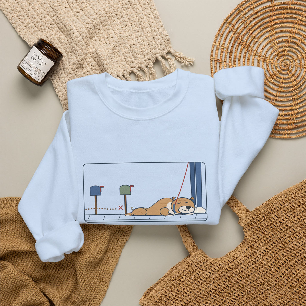 Bulldog-Type Dog Crewneck Sweatshirt - Walk Ended at the Second Mailbox. Bulldog Owner Gift