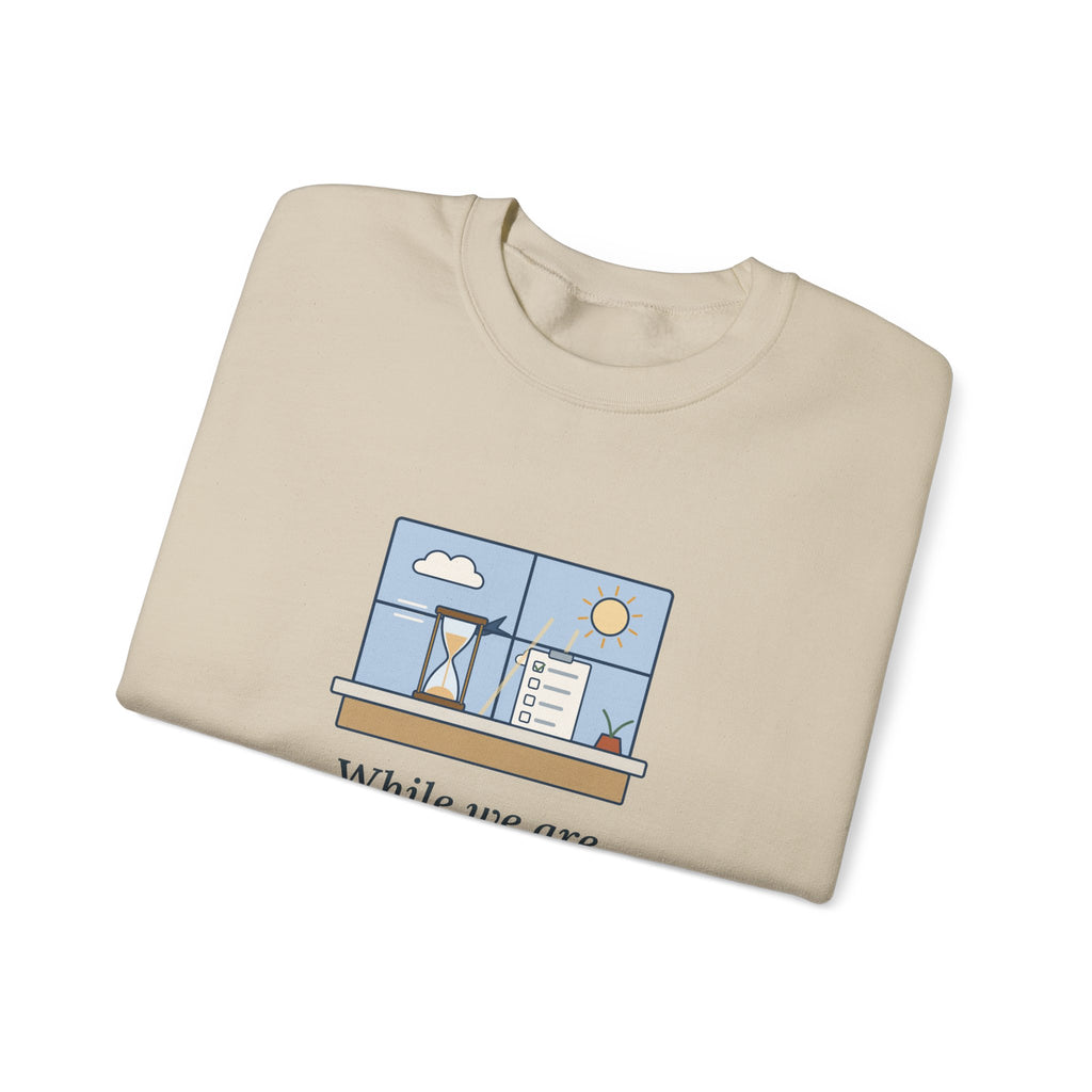 While We Are Postponing, Life Speeds By Sweatshirt, Stoic Seneca Quote Crewneck with Swift Past the Window