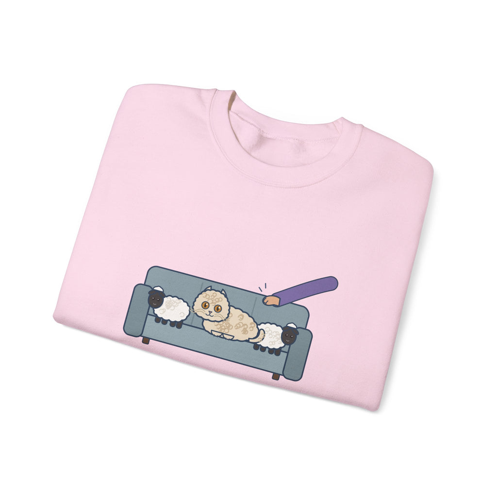 Selkirk Rex Crewneck Sweatshirt - Mistaken for a Stuffed Sheep