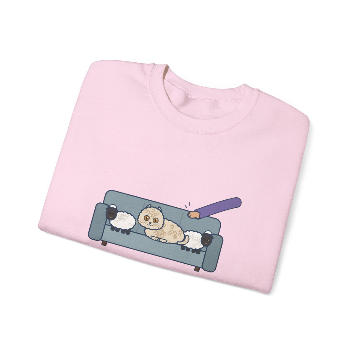 Selkirk Rex Crewneck Sweatshirt - Mistaken for a Stuffed Sheep