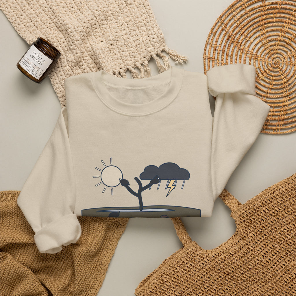 Fair Is Foul and Foul Is Fair Sweatshirt, Gothic Shakespeare Quote Crewneck with Twisted Heath Tree
