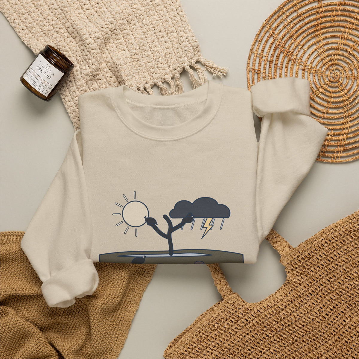 Fair Is Foul and Foul Is Fair Sweatshirt, Gothic Shakespeare Quote Crewneck with Twisted Heath Tree