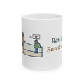 Ran It Slow. Ran It Anyway. Mug, Running Quote Coffee Mug 11oz, Turtle Pace