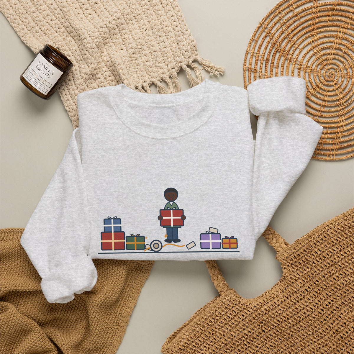 Funny Christmas Crewneck Sweatshirt - The Tape Was Under the Last Gift