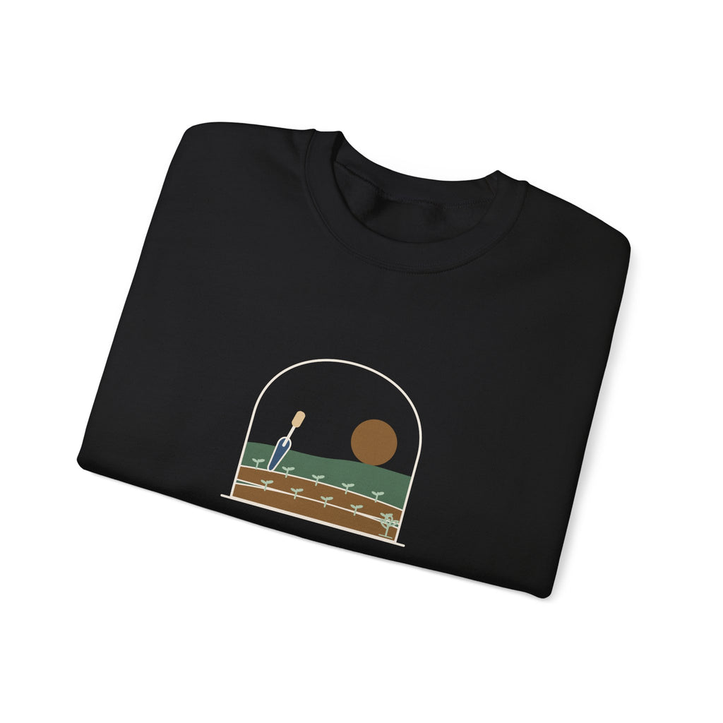 Gardening Crewneck Sweatshirt for Gardeners - Here for the Dirt and the Quiet