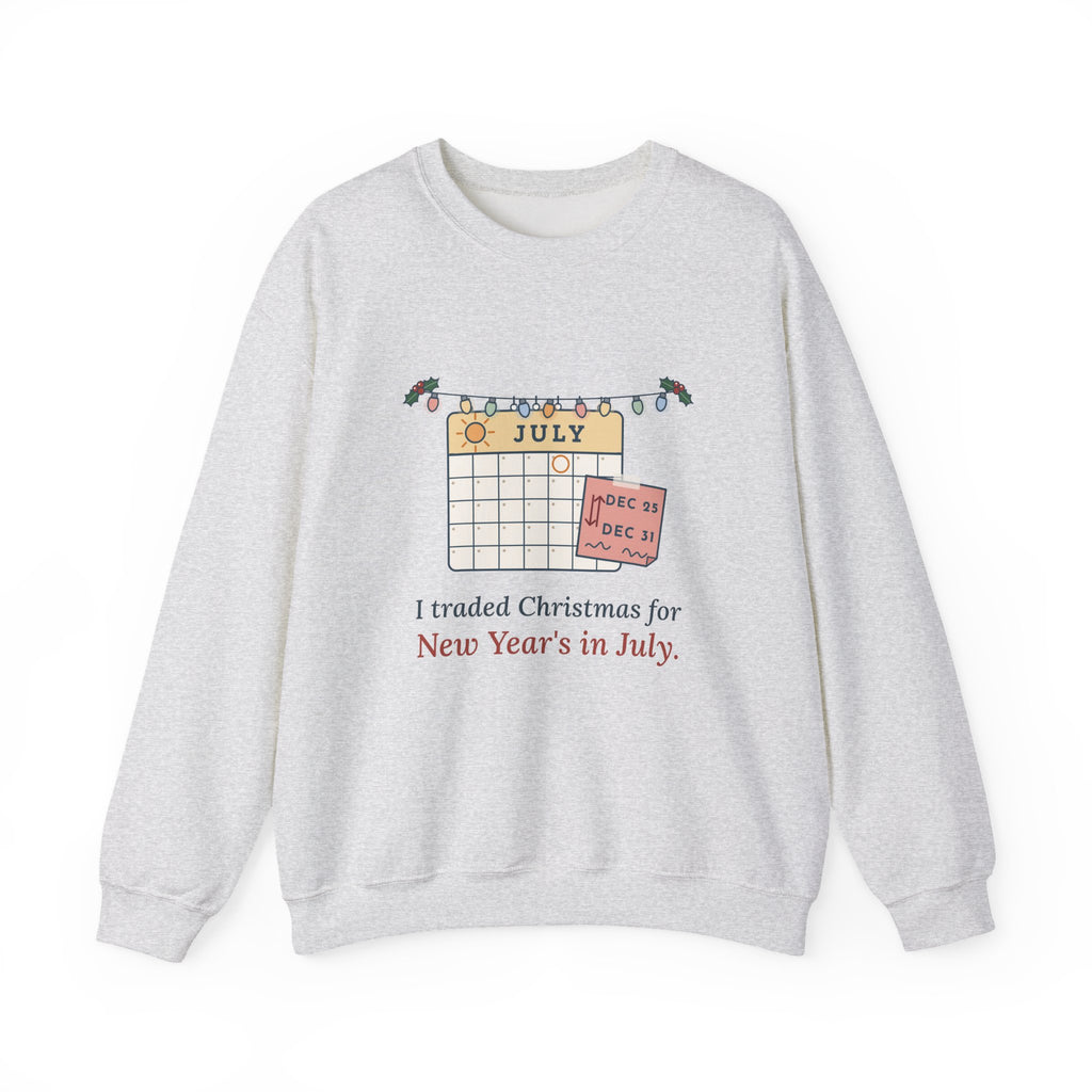 Holiday Nurse Crewneck Sweatshirt - I Traded Christmas for New Year's in July
