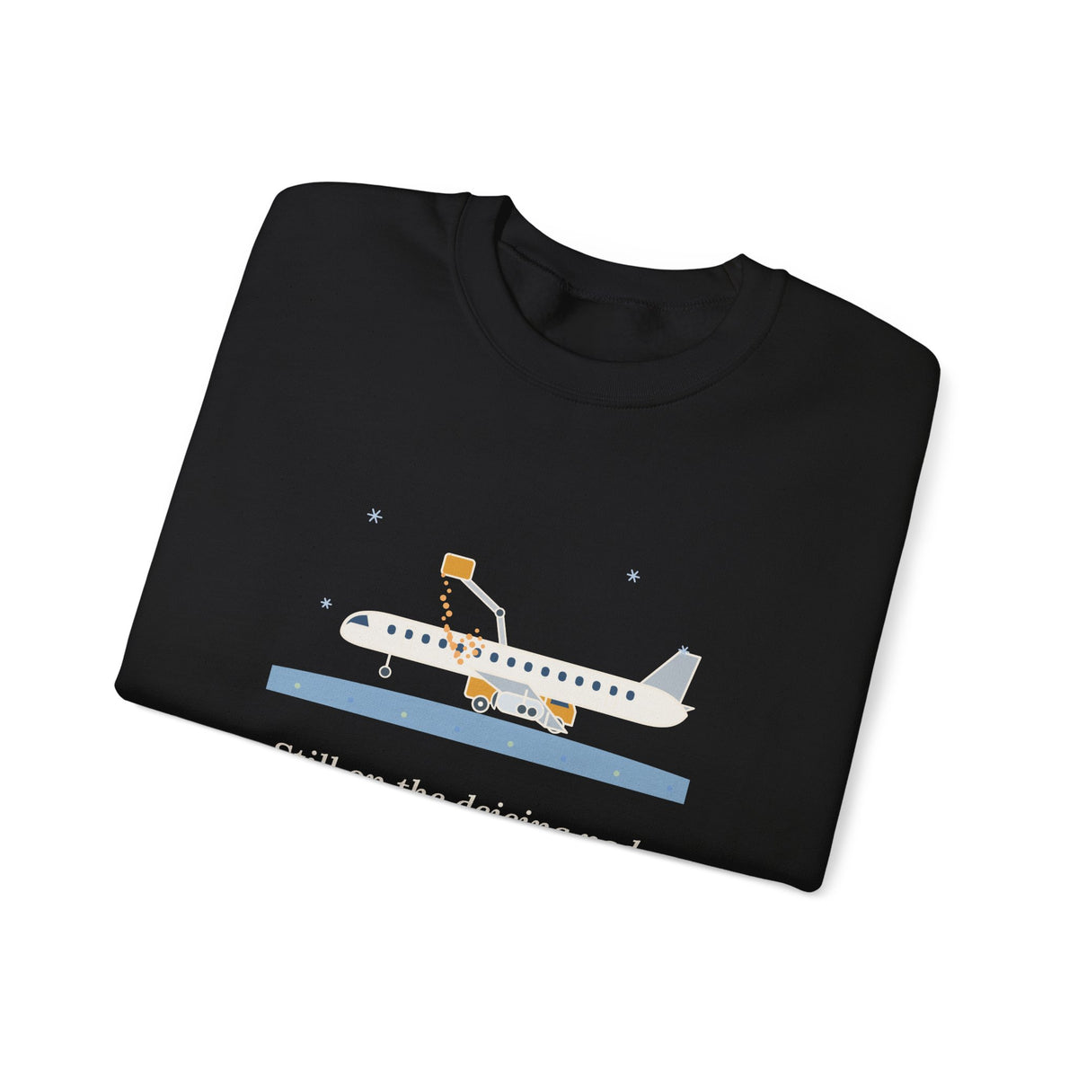 Holiday Travel Crewneck Sweatshirt - Still on the Deicing Pad Winter Flight Gift