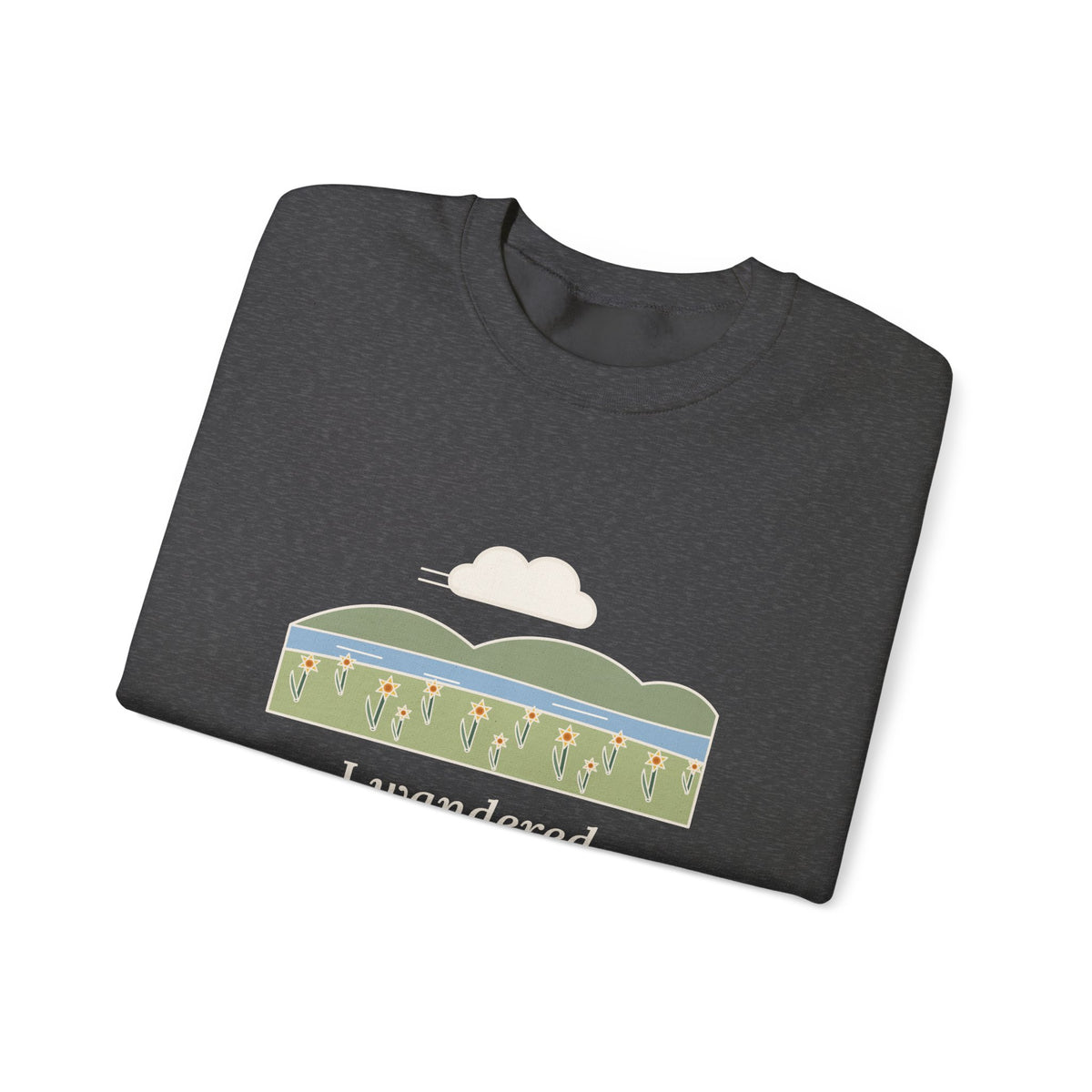 I Wandered Lonely as a Cloud Sweatshirt, Spring Wordsworth Quote Crewneck with Daffodil Meadow