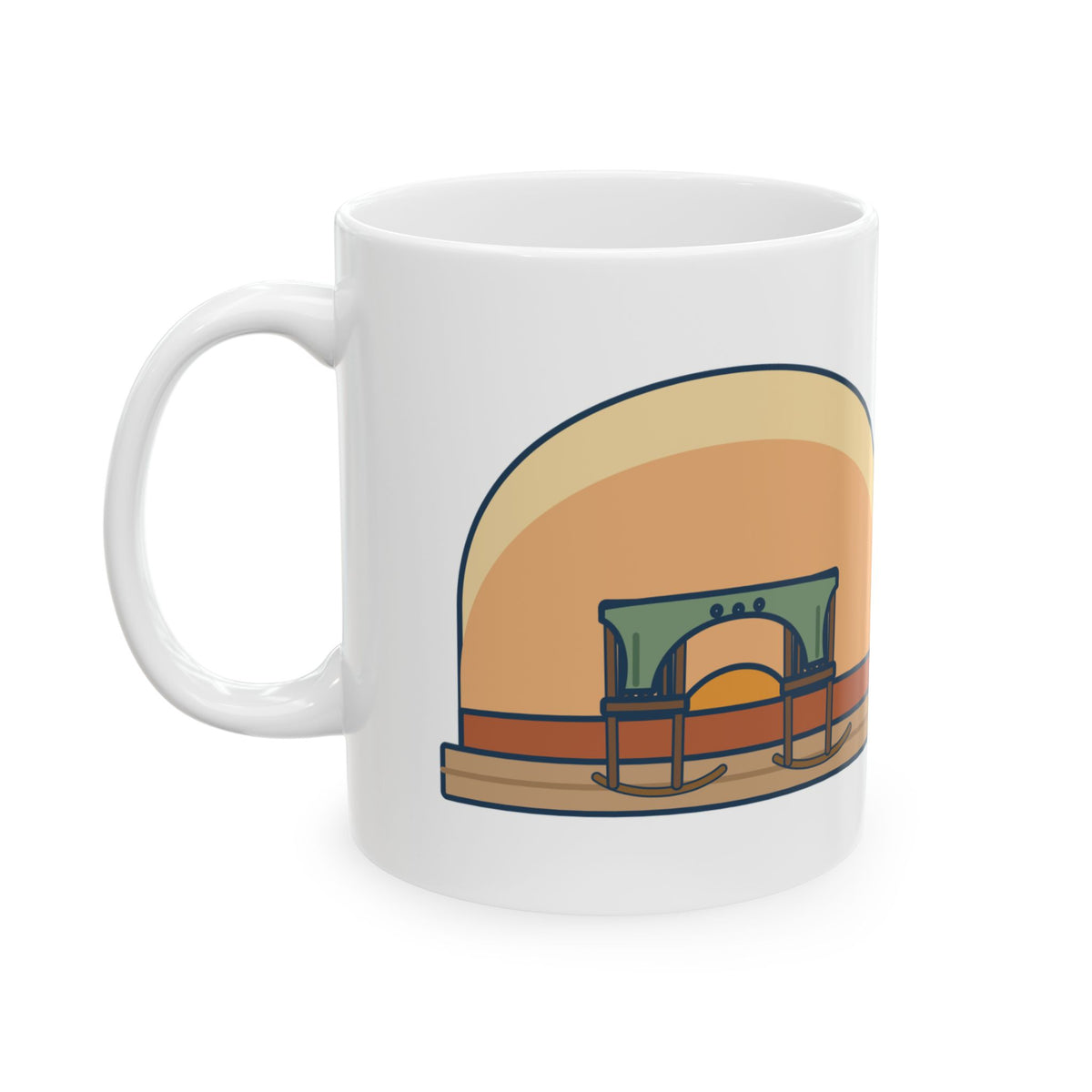 Browning Quote Mug, Grow Old Along with Me, Anniversary Porch Rocking Chairs Coffee Mug 11oz