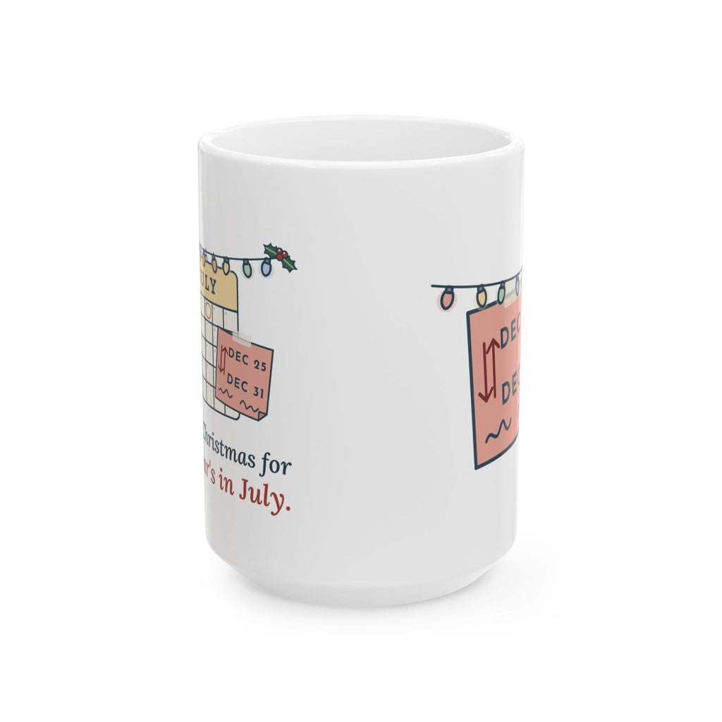 Large 15oz Holiday Nurse Mug - Traded Christmas for New Year's in July, Holiday Shift Gift