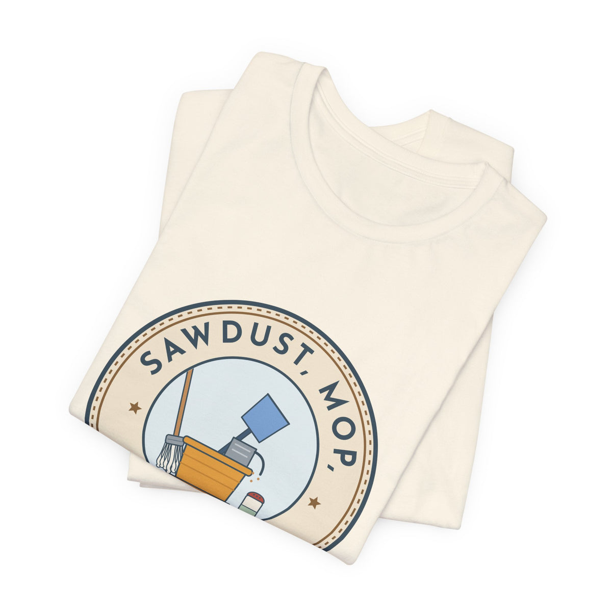 School Custodian T-Shirt - Sawdust, Mop, Room 14. Quiet Hero Custodian Tee
