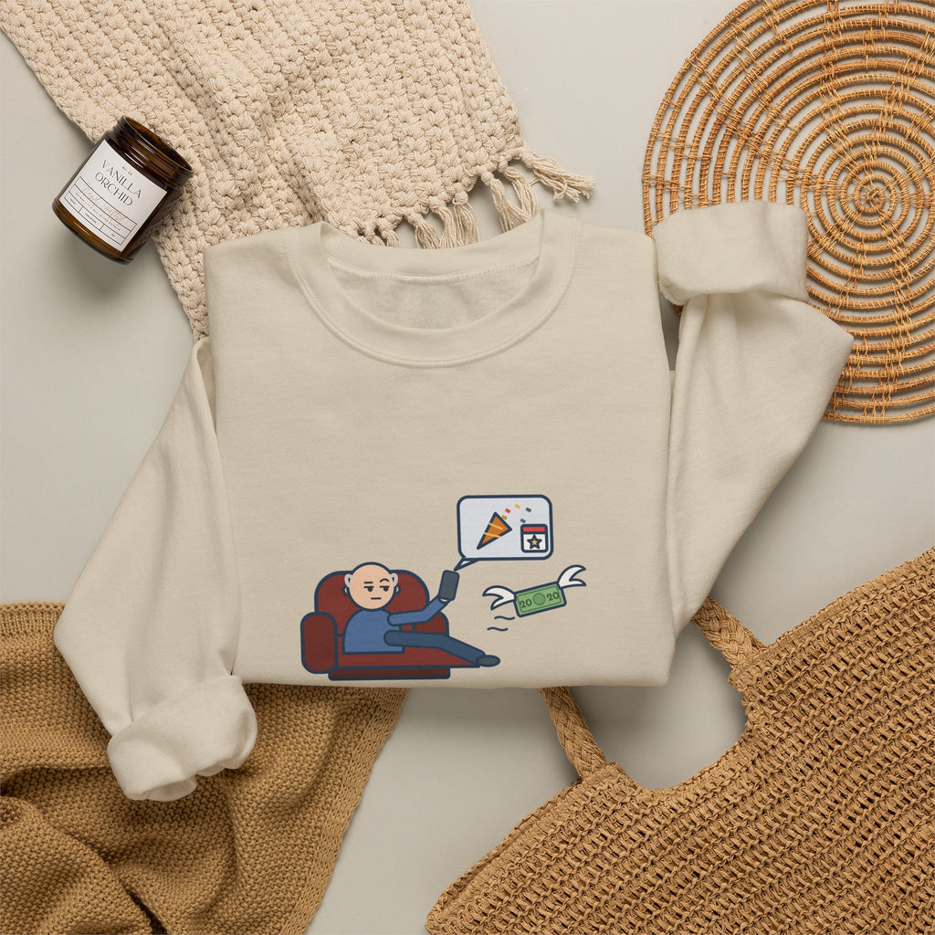 Funny Dad Crewneck Sweatshirt - Daughter Found a New Holiday, I Paid Twenty