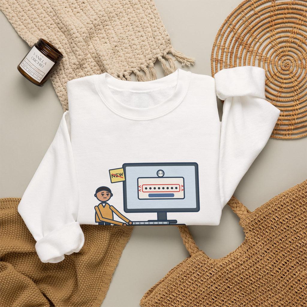 Password Sweatshirt, Changed It, Typed the Old One All Week, Funny Sign-In Box Crewneck