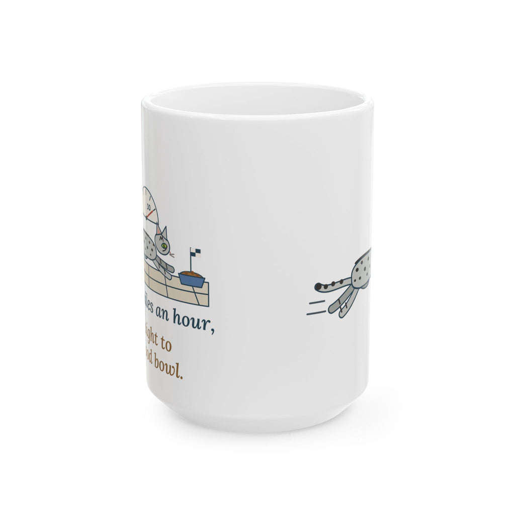 Large 15oz Egyptian Mau Mug - Straight to the Food Bowl