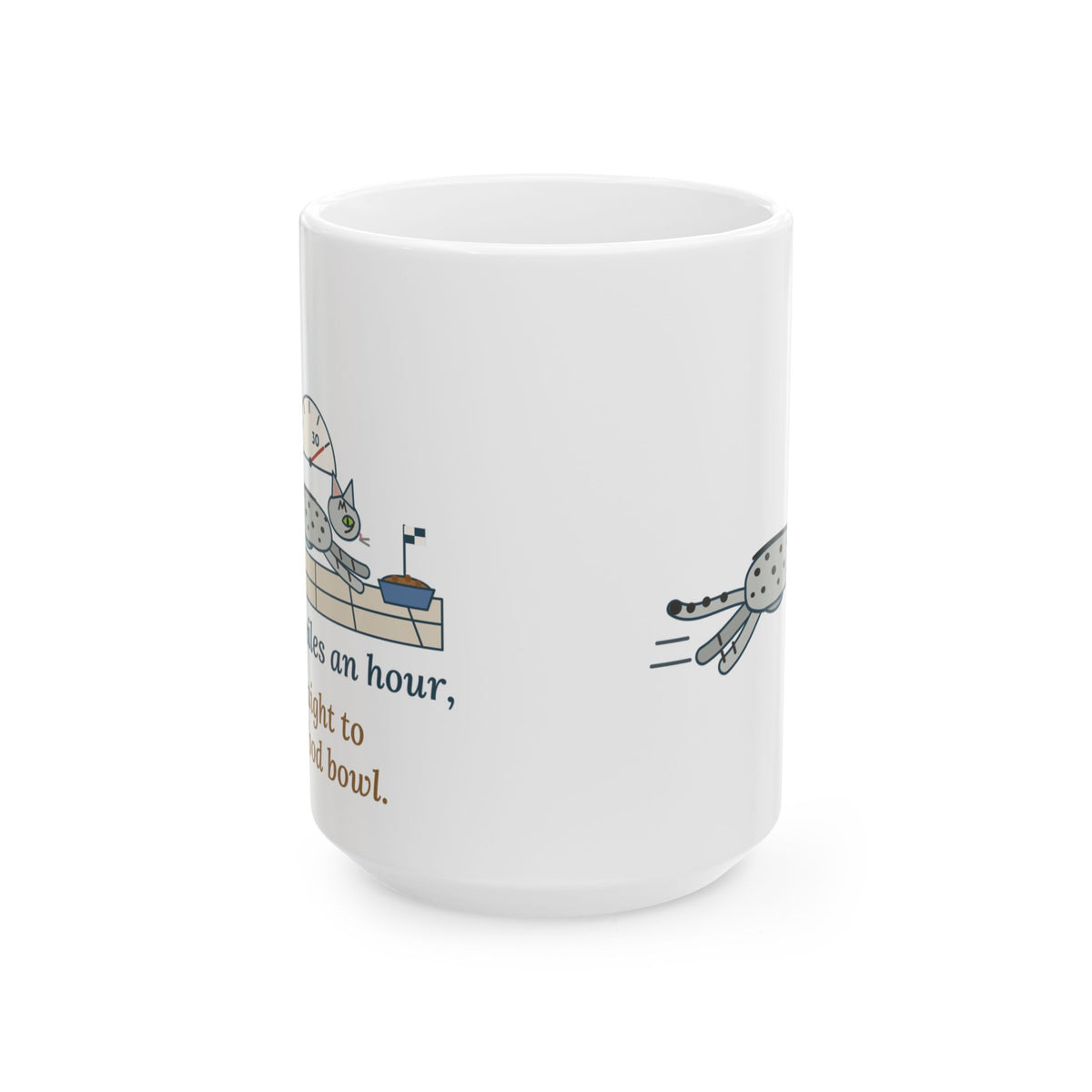 Large 15oz Egyptian Mau Mug - Straight to the Food Bowl
