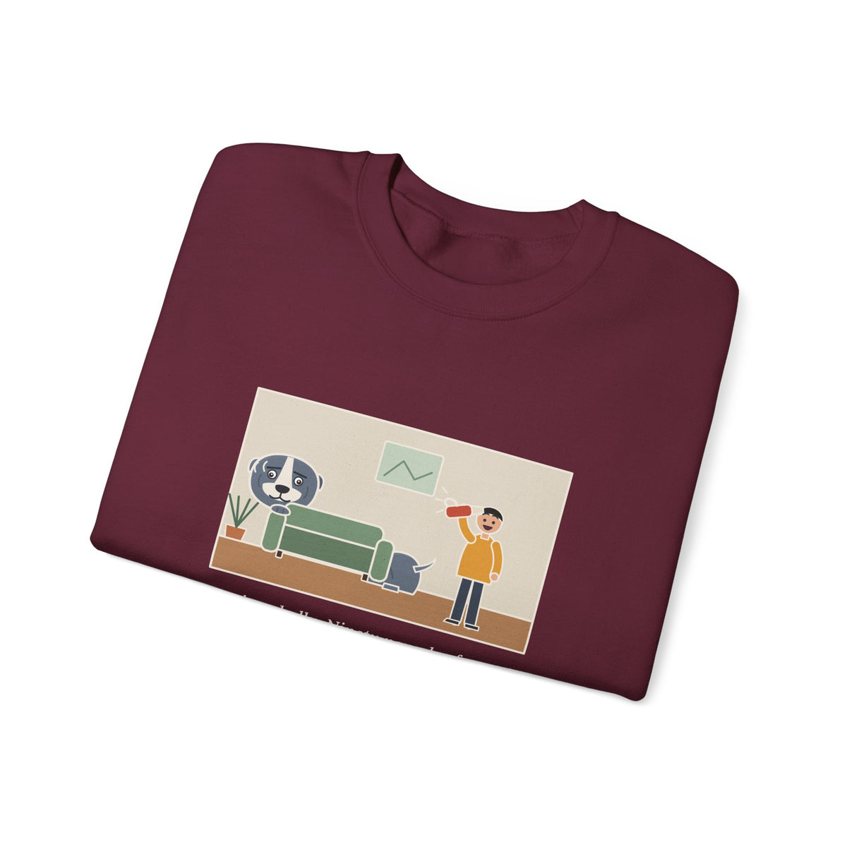 American Bully Sweatshirt, Ninety Pounds of Muscle, Runs from the Handheld Vacuum, Funny Couch Hideout Crewneck