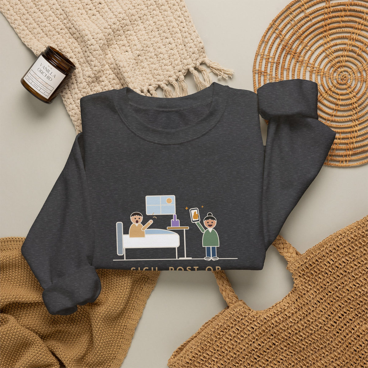 SICU Nurse Sweatshirt, First Question When He Woke Up, Did My Team Win, Funny Big Game Update Crewneck