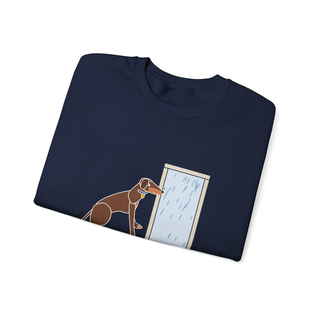Doberman Crewneck Sweatshirt - Guard Dog. Won't Go Out in the Rain. Dobie Gift