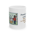 Pomsky Mug, Shed One Winter Coat, We Filled a Grocery Bag with It, Funny Coffee Mug 11oz
