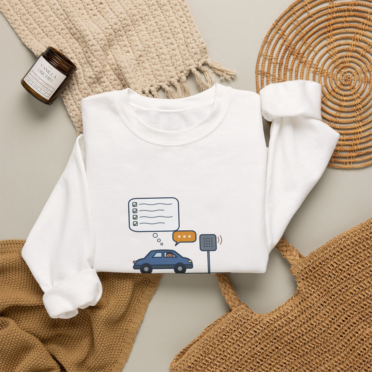 Funny Introvert Crewneck Sweatshirt - Rehearsed the Drive-Thru Order, Said Um