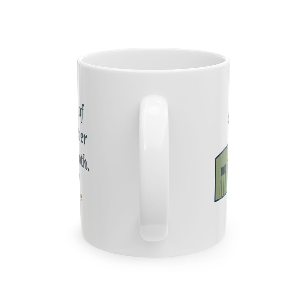 Shakespeare Quote Mug, The Course of True Love Never Did Run Smooth, Love Canoe on the River Bend Coffee Mug 11oz