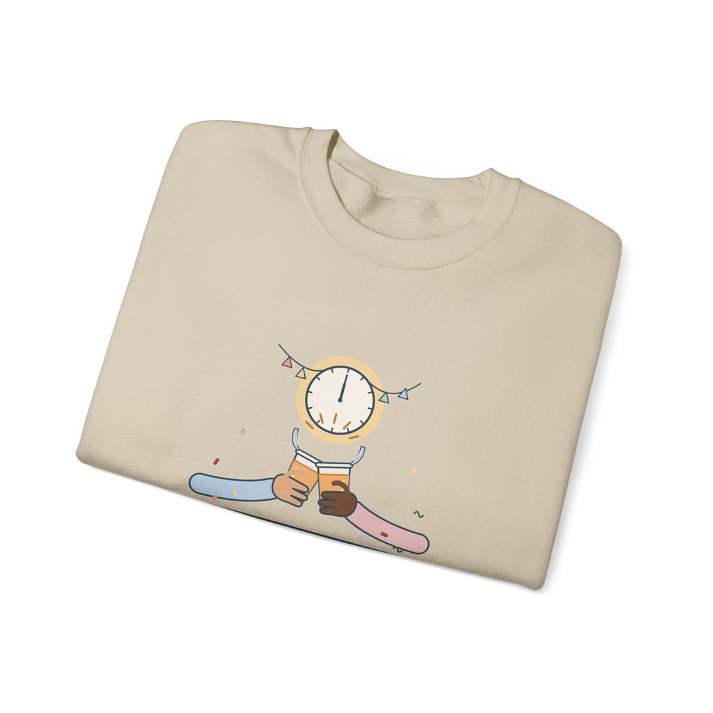 Night-Shift Nurse Crewneck Sweatshirt - New Year's Toast: Apple Juice, Nurses' Station