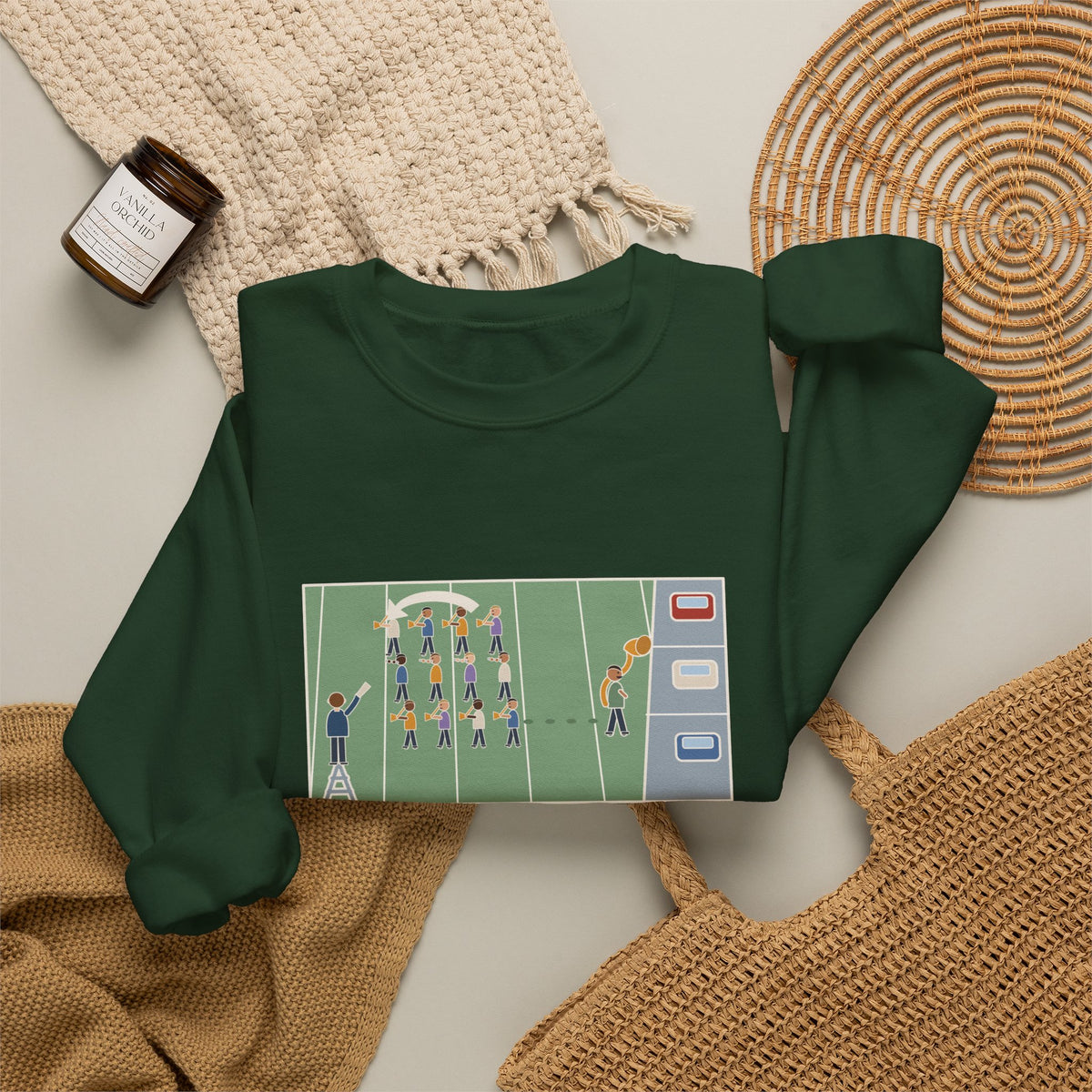 Marching Band Sweatshirt, Everyone Turned Left, One Tuba Kept Going, Funny Rehearsal Field Crewneck