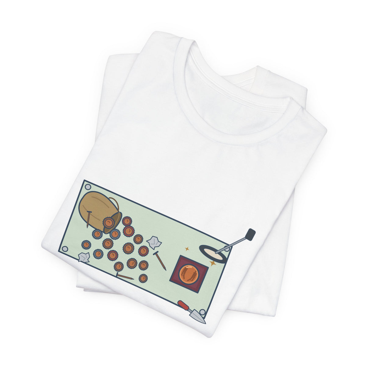 Metal Detecting T-Shirt - Forty Bottle Caps. One Wheat Penny. Funny Detectorist Tee